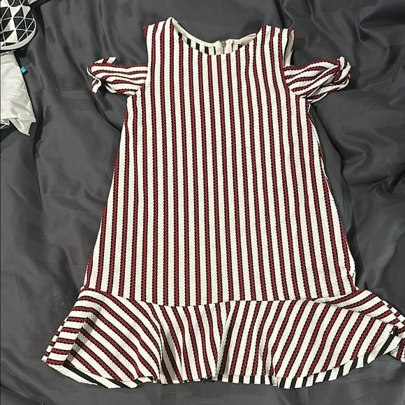 Zara | Dresses | Zara Striped Red And White Kids Dress | Poshmark